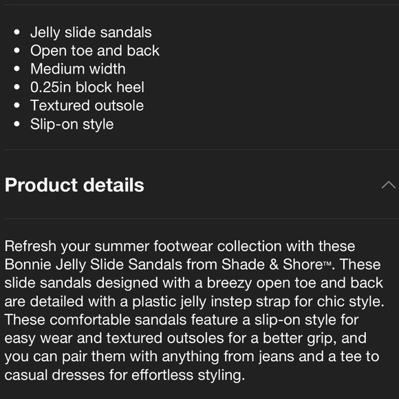 NWT SHADE AND SHORE jelly slide sandals - Picture 5 of 5